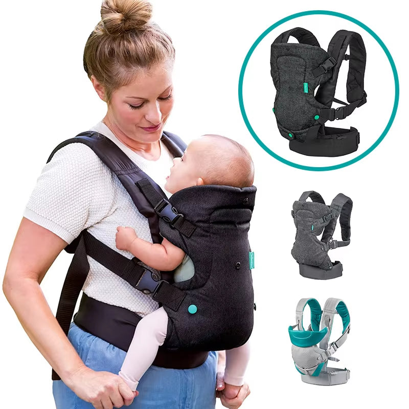 4 in 1 Multifunction Baby Carrier Front Facing Infant Sling Wrap Baby Kangaroo Bag Washable Lumbar Stool Baby Carrier Strap