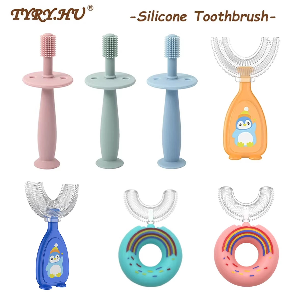 1PC Baby Soft Silicone Training Toothbrush Baby Children Dental Oral Care Tooth Brush Tool Baby Kid Tooth Brush Infant Items