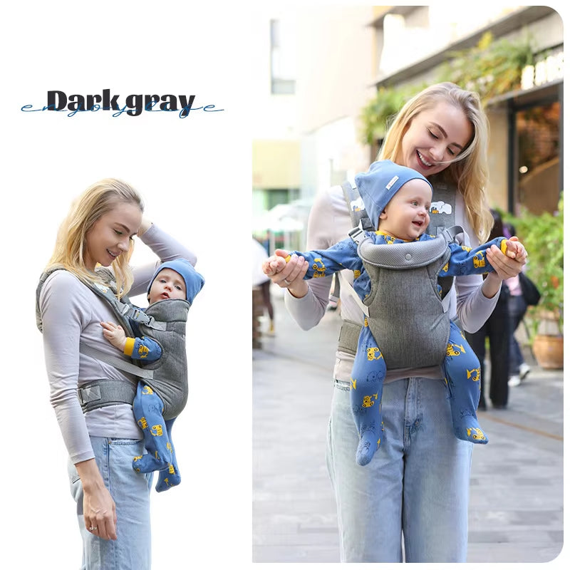 4 in 1 Multifunction Baby Carrier Front Facing Infant Sling Wrap Baby Kangaroo Bag Washable Lumbar Stool Baby Carrier Strap